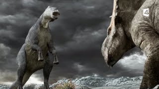 Edmontosaure VS pachyrhinosaures (dinosaures) - ZAPPING SAUVAGE