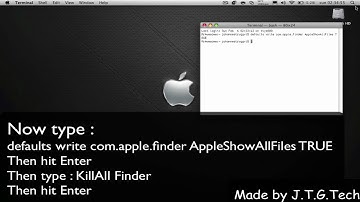 How to hide/unhide hidden files on mac