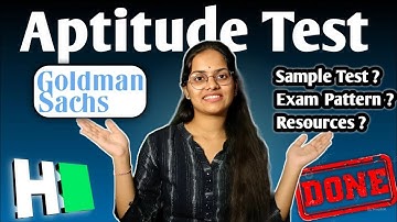 Goldman Sachs Aptitude Test | Sample Test | Exam Pattern and Resources | @learnwithanu31