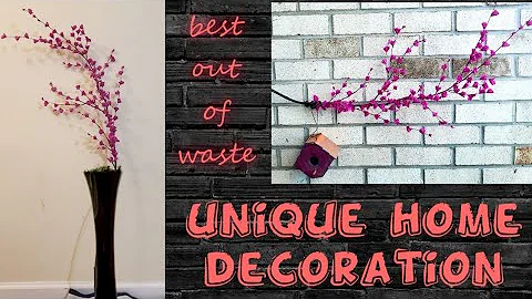 cherry blossom tree | unique wall hanging | diy cherry blossom tree craft | best out of waste ideas