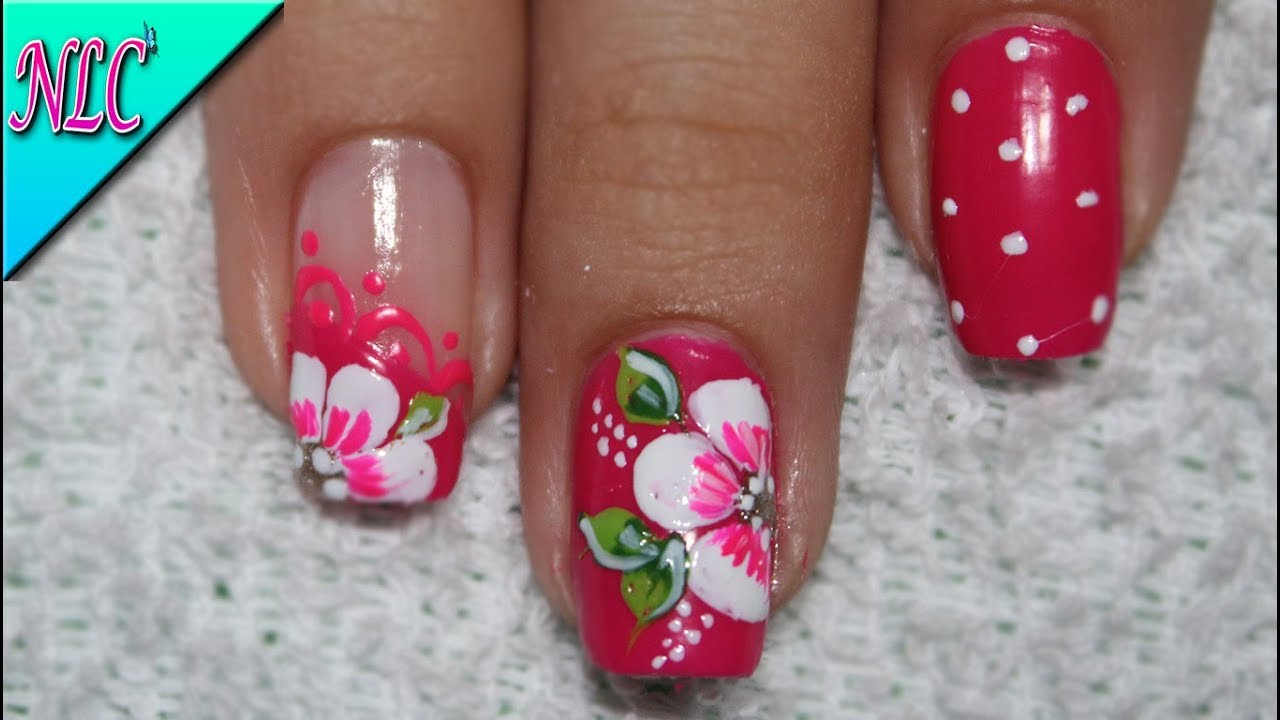 DISEÑO DE UÑAS FLORES - FLORES PASO A PASO - FLOWERS NAIL ART - NLC ...