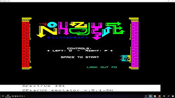 Playing Black Mirror Bandersnatch Nohzdyve on ZX Spectrum Emulator