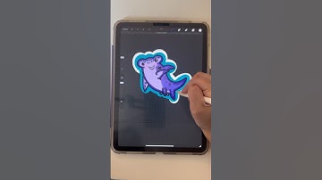 Learn How to Outline Stickers|Easy Procreate Tutorial! #digitalart #shorts