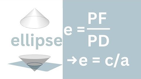 Derive eccentricity e=c/a from e=PF/PD and directrix of ellipse