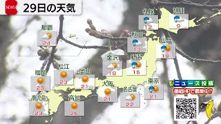 3月29日の天気