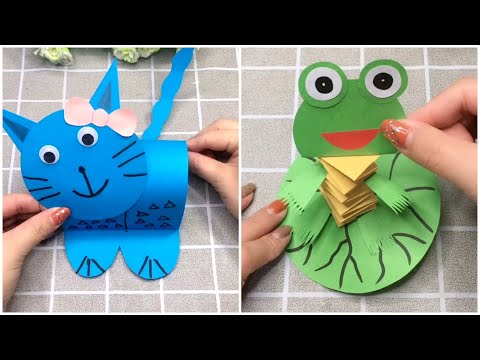 10+ Easy Paper Craft Activities | Frog Craft | Paper Cat Craft | Quick & Easy Crafts DIY