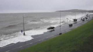Rhos on sea high tide april 2010.mov