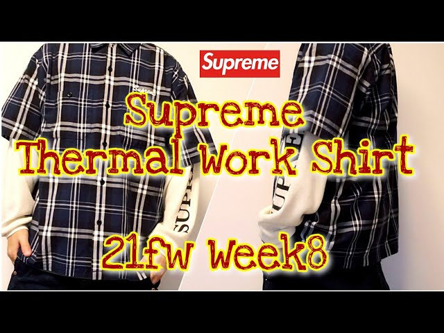 Supreme Thermal Work Shirt 21fw Week8 シュプリーム サーマル ワーク ...