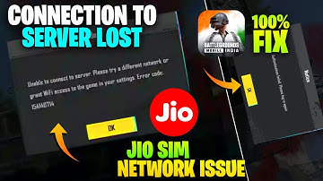bgmi not working on jio sim | Server Didn