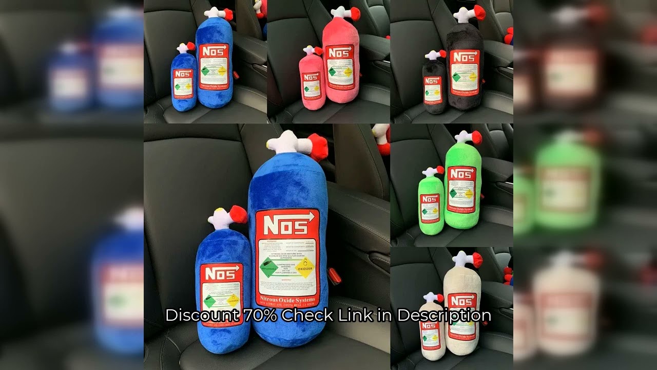 Car Seat Creative Headrest Neck Plush Pillows Car Nitrogen Cylinder Shape Neck Pillow Seat Cushion W