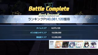 ブルアカ/大決戦/ヒエロニムス/市街地戦/特殊装甲/torment/40,081,120pt/1凸