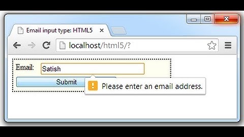 Form Input Type - email: HTML5