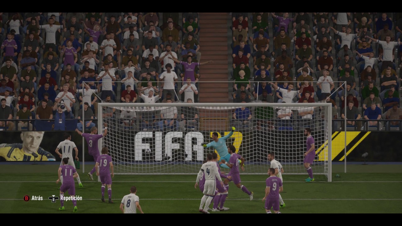 Gameplay FIFA 17 Gol Sergio Ramos de cabeza - YouTube