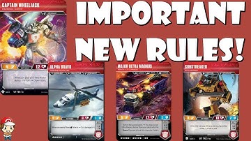 Big Transformer TCG Rules Updates! (Captain Wheeljack, Specialist Ratchet, Major Ultra Magnus)
