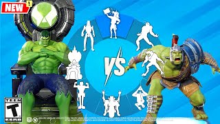 ALL HULK Fortnite doing all Built-In Emotes and Funny Dances シ