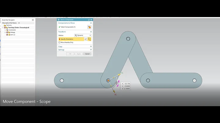 NX 11 Customer Defaults - Move Component -  Scope