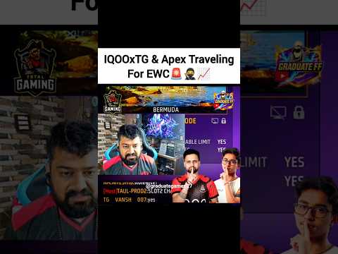 IQOOxTG & Apex Travel For EWC🚨🥷📈#freefire #fozyajay #tgesports #totalgaming #ewc #rockybhai #apex