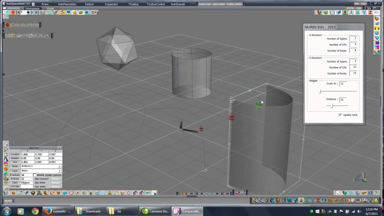 truespace nurbsinfo plugin