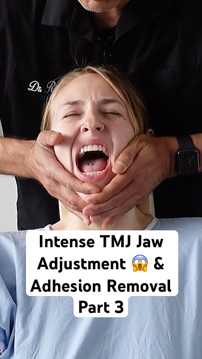 Intense TMJ Jaw Adjustment & Adhesion Removal Part 3 #shorts #chiropractic
