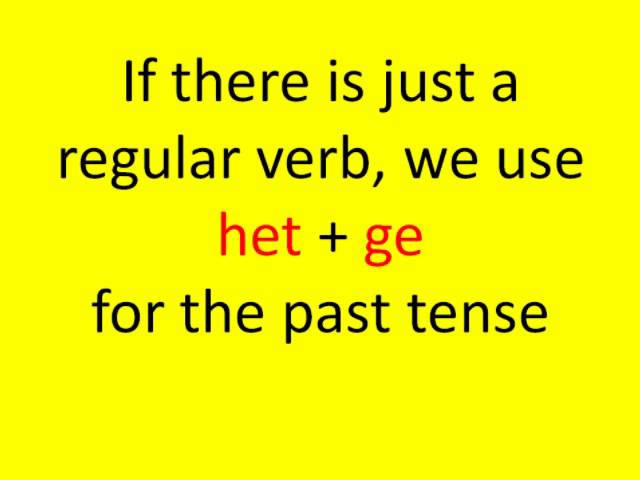 leer afrikaans verlede tyd regular verb youtube