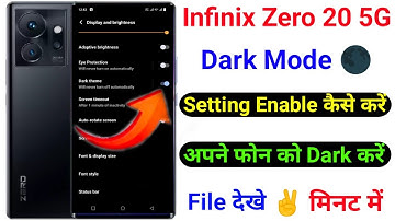 Infinix Zero 20 Dark Mode Setting On Kaise Kare । How To Use Dark Mode Infinix Zero 20