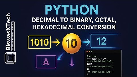 💻 Python Program to Convert Decimal ➡️ Binary, Octal, Hexadecimal 🚀