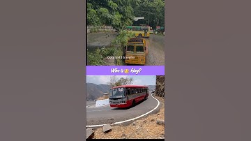 KSRTC vs TNSTC Bus Battle | Sharp Curve Ghat Road Drive 🚍💯