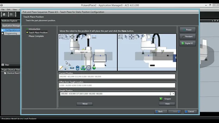 Omron Adept Ace Robot Programming and Simulation