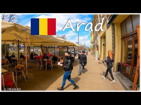🇷🇴 Arad Romania Walk 4K Old Town 🏙 4K Walking Tour ☀️ 🇷🇴 (Sunny Day)