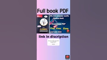 Bsc 3rd semester maths algebra book pdf|| #bsc #mgkvp #mathbook #bscprogramme #bscstation