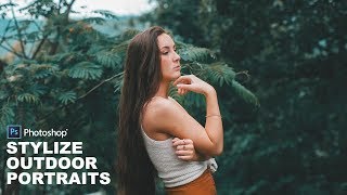 How to Stylize Outdoor Nature Portraits in Photoshop - Deep Greens Color Toning Effect