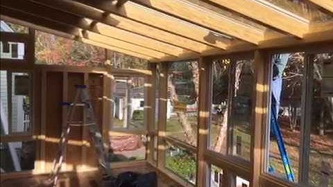 Time Lapse Sunroom Installation - 11/7/17 Chelmsford, Mass