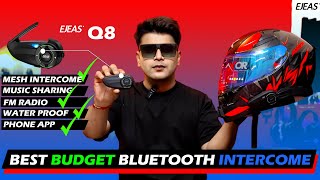 Ejeas Q8 Mesh Bluetooth Intercome with Music Sharing😍 Best Budget Bluetooth Intercome | Intercome Q8