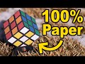 I made a PAPER Rubik's Cube (World's Lightest 3x3?)