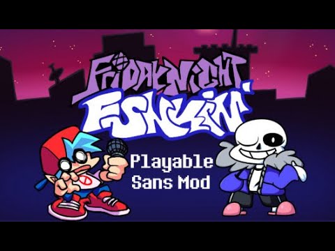 Playable Sans Undertale (Skin) [Friday Night Funkin'] [Mods]