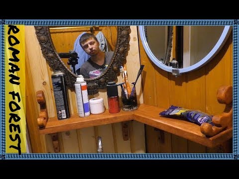 Угловая полочка для ванной своими руками.