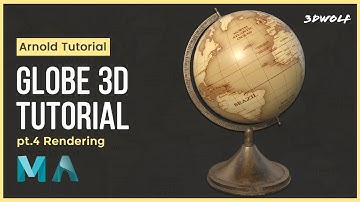 Arnold Rendering Tutorial - Importing Globe 3D Model from Substance Painter to Maya 2022
