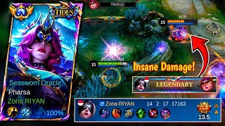 INSANE DAMAGE 🔥| PHARSA BEST BUILD AND EMBLEM FOR SOLO RANK || TOP GLOBAL PHARSA - MLBB