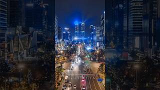 Chengdu City In China Twin Towers Take Over The Night