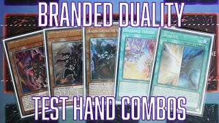 YUGIOH Branded Duality Test Hand Combos