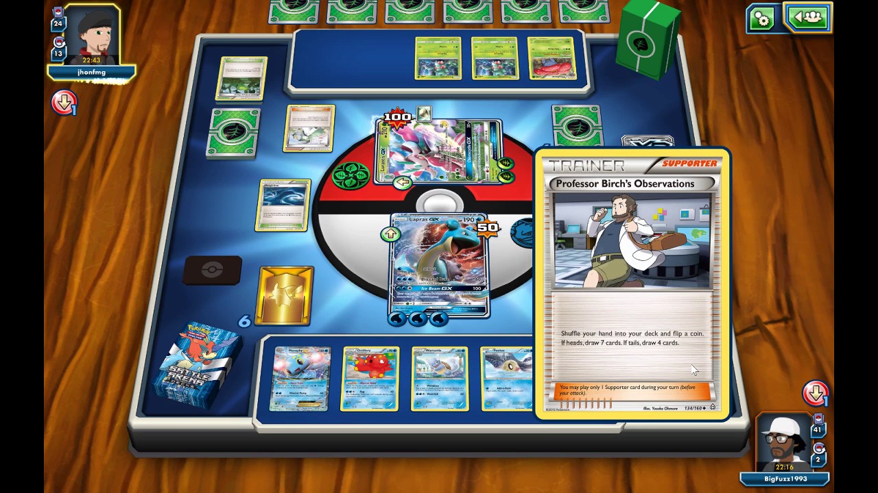 Pokemon Trading Card Game Match Player Quits From Lapras Gx