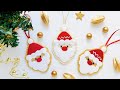 サンタのクッキーオーナメントの作り方！フェルトで作るクリスマス飾り - クリスマスオーナメント｜ DIY Felt Christmas Santa Claus Gingerbread Ornament