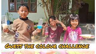 Guess the bottle colour| challenge video with my friends🤩| who is the winner?