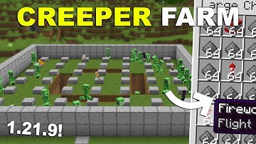 NEW MINECRAFT 1.21.10 CREEPER FARM TUTORIAL | 1500 Gunpowder Per Hour!