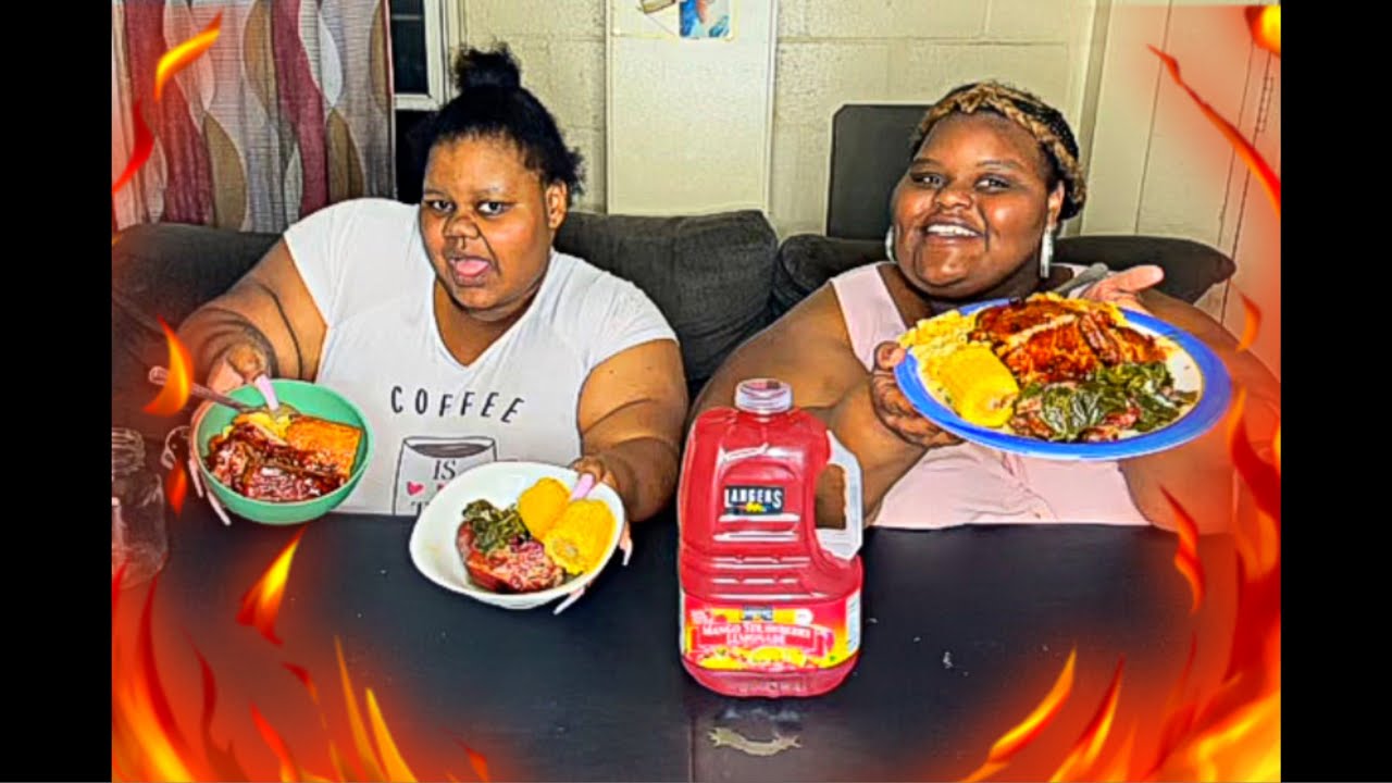 Ребрышки, макароны с сыром, кукурузный хлеб с медом и листовая капуста с шейными частями 🔥🥘