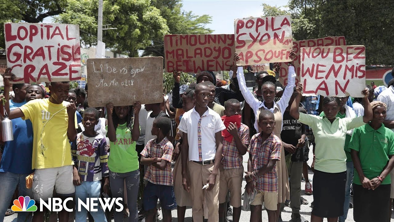 Protesters demand release of kidnapped U.S. and child in Haiti