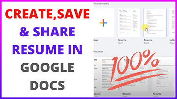 How to Make And Save Resume In Google Docs