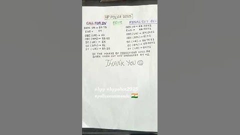 EXPECTED CUTOFF HP POLICE 2025🚓🚨#hppoliceexam #hpp#himachalpradesh #police #commando #motivation