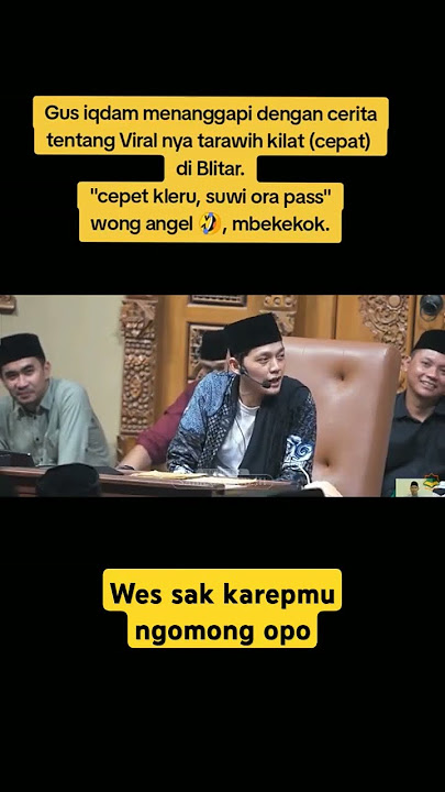 gus iqdham jawab tentang sholat tarawih cepat di blitar #gusiqdham #shortvideo