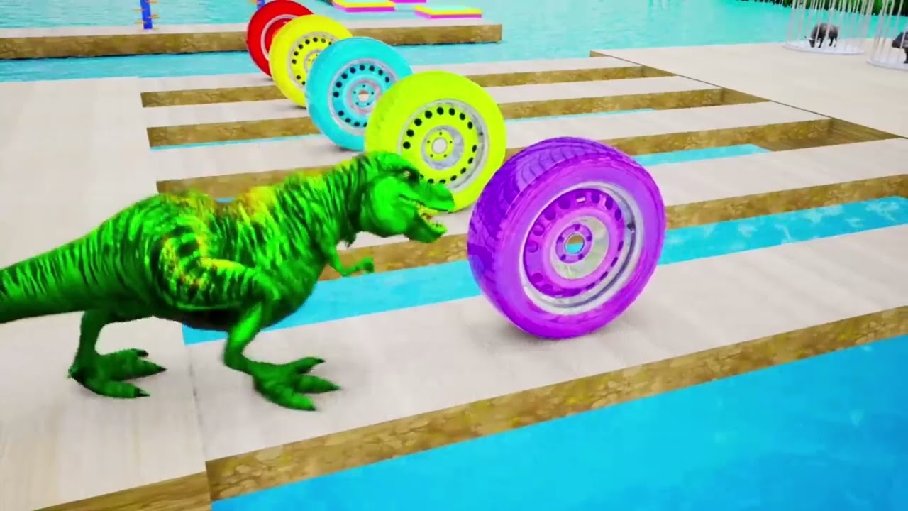 Cartoon Max Level Long Legs Run Rescue With Dinosaur Buffalo Elephant Mammoth Gorilla -